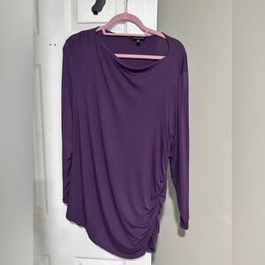 Universal Standard Rich Purple Long Sleeve Louise Top